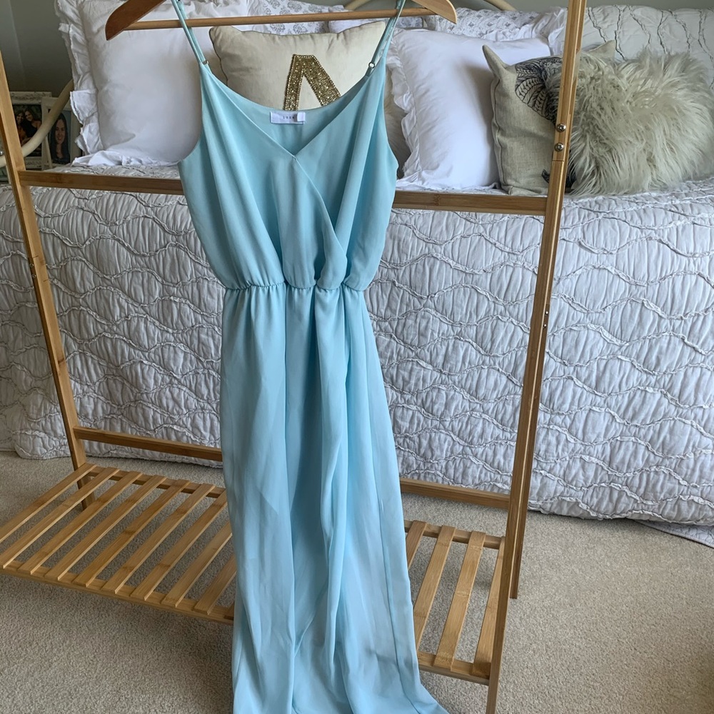 Lush Light Blue high to low Maxi Dress